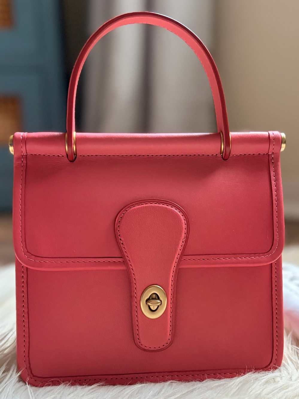 Coach Og Willis Top Handle 18 Taffy Glove Tanned Leather Final Markdown - Picture 6 of 17